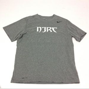 New Nike Dri Fit Shirt Size M Gray Shortsleeve